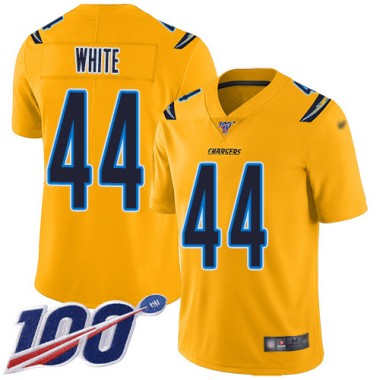 Los Angeles Chargers NFL Football Kyzir White Gold Jersey Youth Limited 44 100th Season Inverted Legend